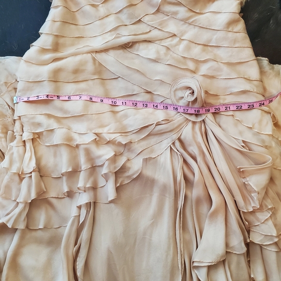 Silk Ruffled Formal Dress - Picture 7 of 9